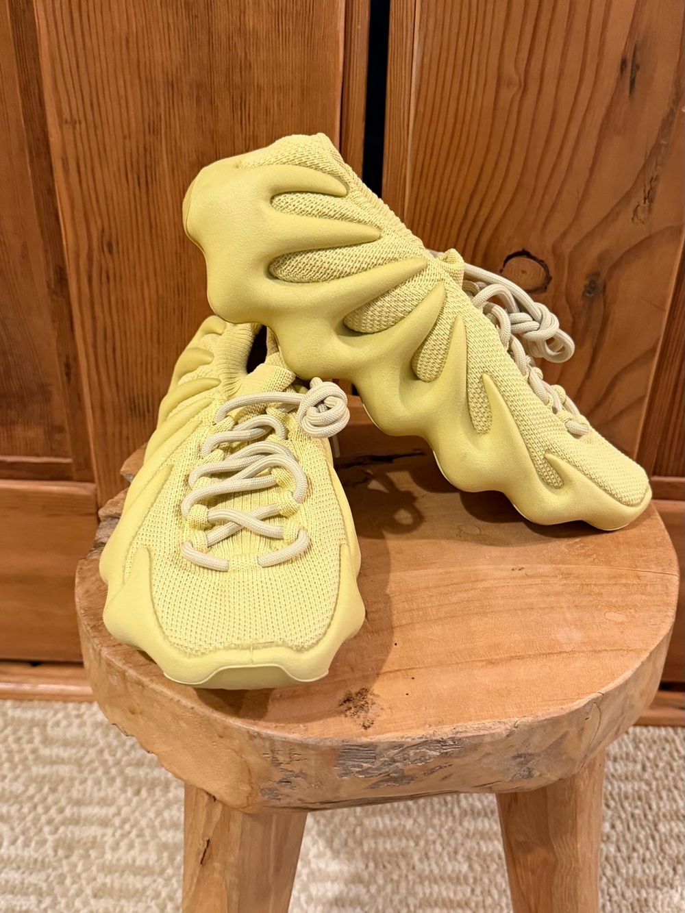 Women’s  Yellow Yeezy  Athletic Sneakers - Lightweight Comfort